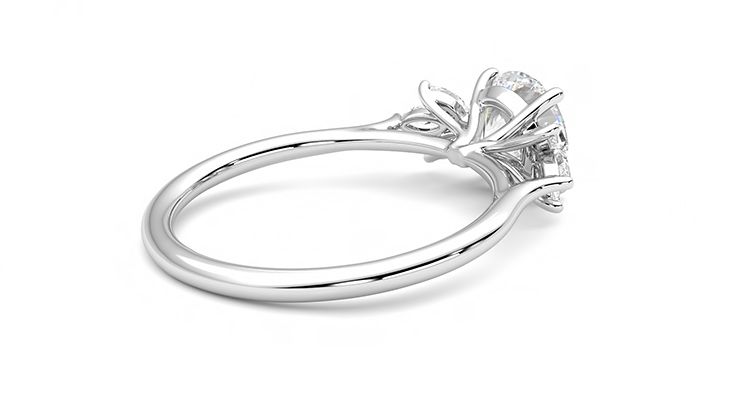 Taylor & Hart Lantana Round Engagement Ring 360 degree image 12