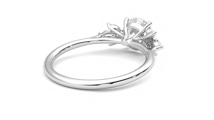 Taylor & Hart Lantana Round Engagement Ring 360 degree image 13