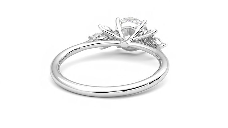 Taylor & Hart Lantana Round Engagement Ring 360 degree image 14