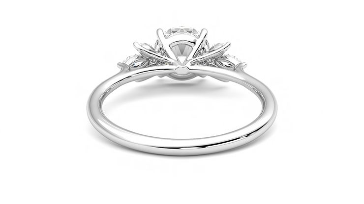 Taylor & Hart Lantana Round Engagement Ring 360 degree image 15