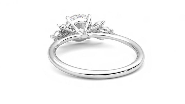 Taylor & Hart Lantana Round Engagement Ring 360 degree image 16