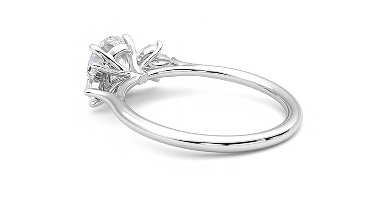 Taylor & Hart Lantana Round Engagement Ring 360 degree image 18