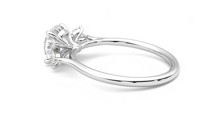 Taylor & Hart Lantana Round Engagement Ring 360 degree image 19
