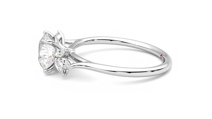 Taylor & Hart Lantana Round Engagement Ring 360 degree image 21