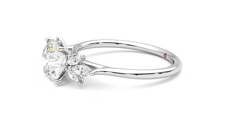 Taylor & Hart Lantana Round Engagement Ring 360 degree image 22
