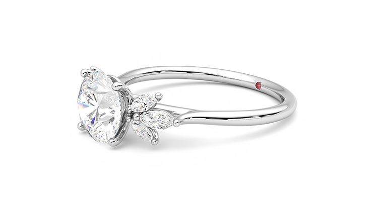 Taylor & Hart Lantana Round Engagement Ring 360 degree image 23