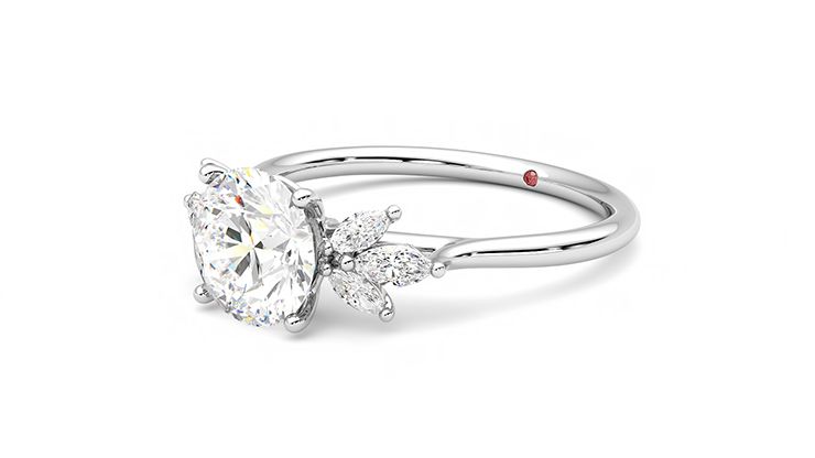 Taylor & Hart Lantana Round Engagement Ring 360 degree image 24