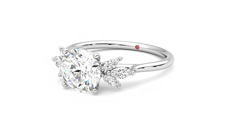 Taylor & Hart Lantana Round Engagement Ring 360 degree image 25