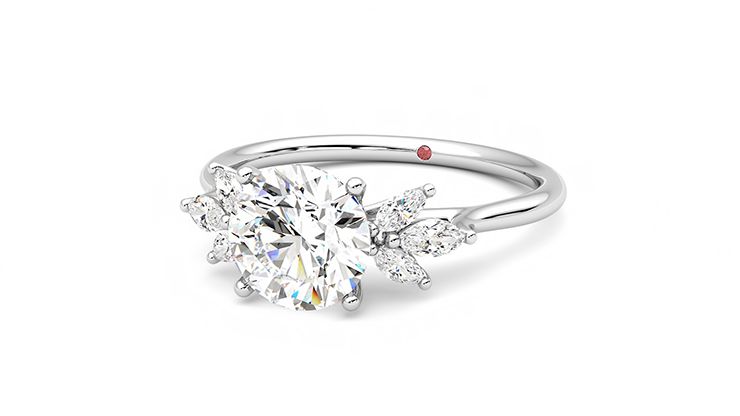Taylor & Hart Lantana Round Engagement Ring 360 degree image 26