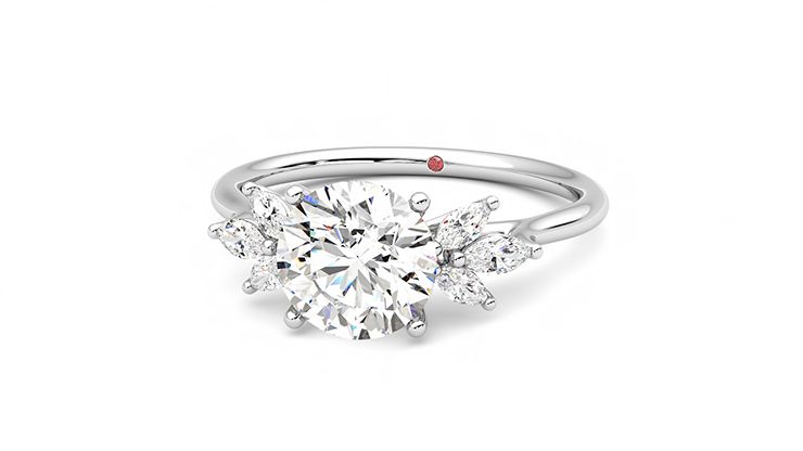 Taylor & Hart Lantana Round Engagement Ring 360 degree image 27