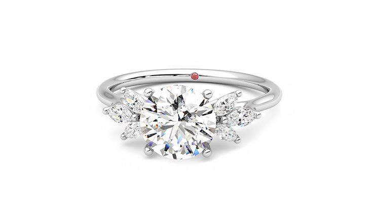 Taylor & Hart Lantana Round Engagement Ring 360 degree image 28