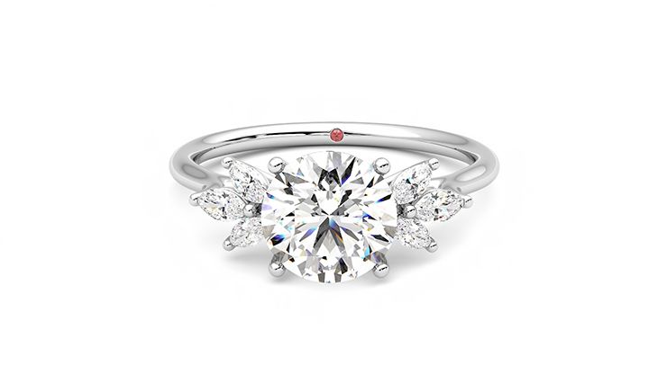 Taylor & Hart Lantana Round Engagement Ring 360 degree image 29