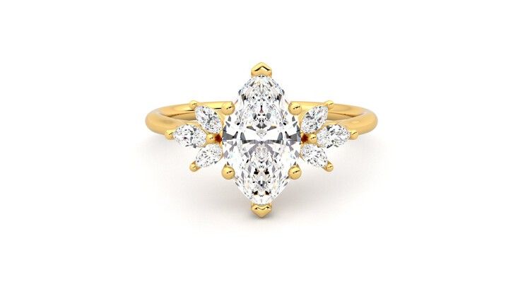 Taylor & Hart Lantana Marquise Engagement Ring 360 degree image 0