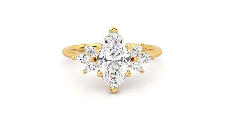 Taylor & Hart Lantana Marquise Engagement Ring 360 degree image 1
