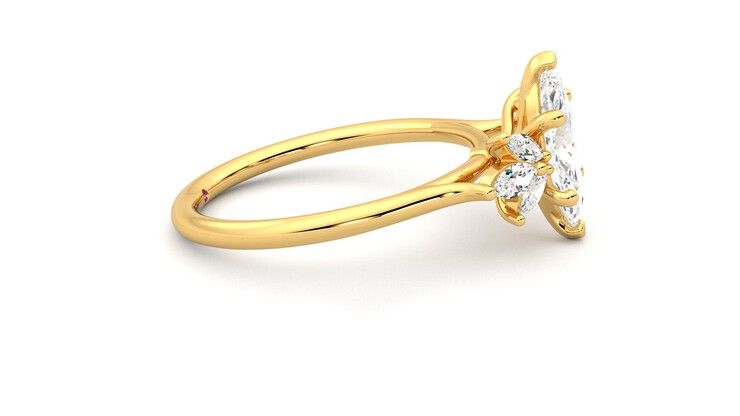 Taylor & Hart Lantana Marquise Engagement Ring 360 degree image 9