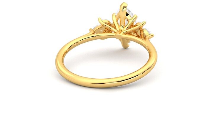 Taylor & Hart Lantana Marquise Engagement Ring 360 degree image 14