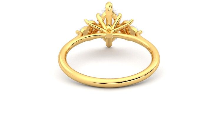 Taylor & Hart Lantana Marquise Engagement Ring 360 degree image 15
