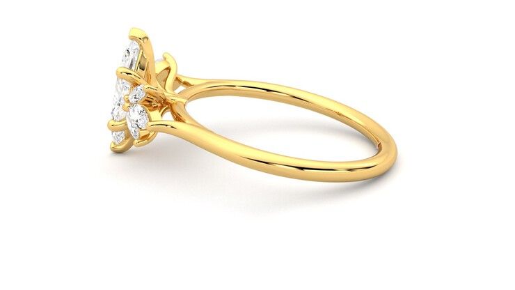 Taylor & Hart Lantana Marquise Engagement Ring 360 degree image 20