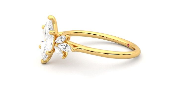 Taylor & Hart Lantana Marquise Engagement Ring 360 degree image 22
