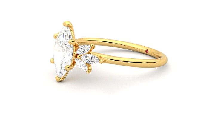 Taylor & Hart Lantana Marquise Engagement Ring 360 degree image 23