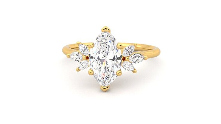 Taylor & Hart Lantana Marquise Engagement Ring 360 degree image 28