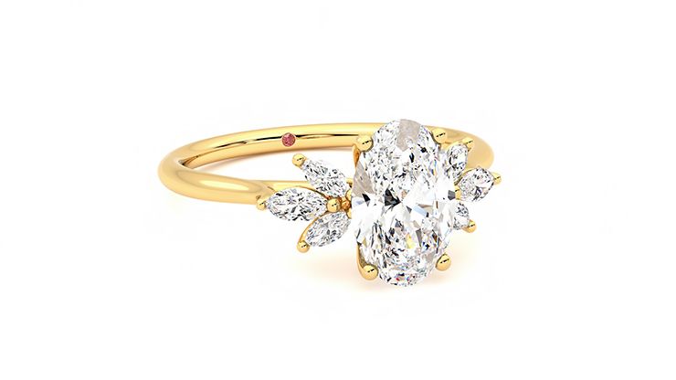 Taylor & Hart Lantana Oval Engagement Ring 360 degree image 4