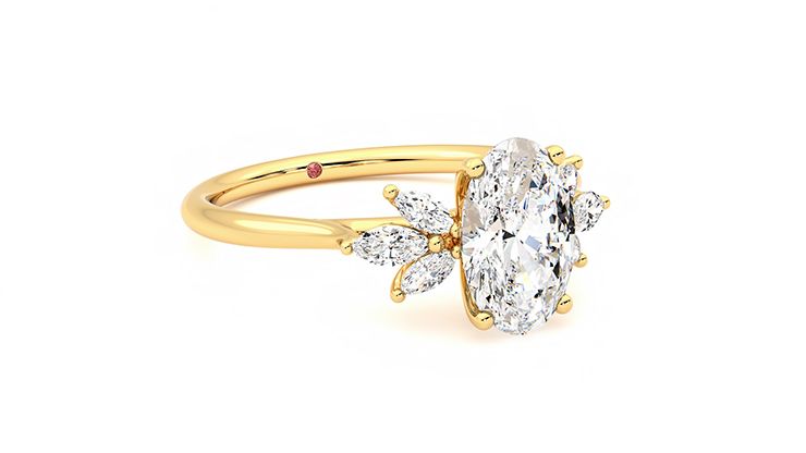 Taylor & Hart Lantana Oval Engagement Ring 360 degree image 5