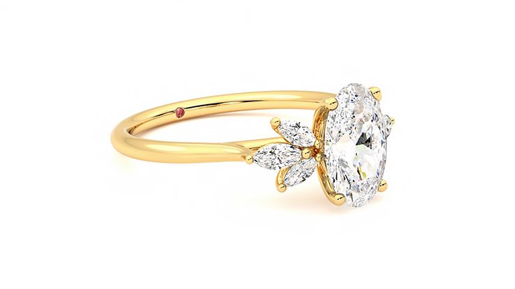 Taylor & Hart Lantana Oval Engagement Ring 360 degree image 6