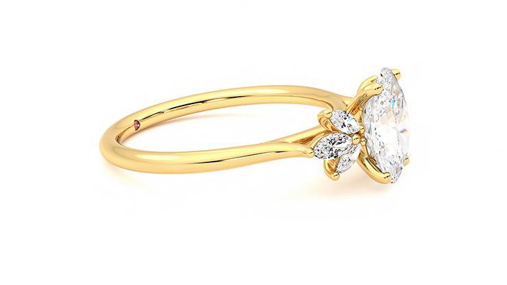 Taylor & Hart Lantana Oval Engagement Ring 360 degree image 8