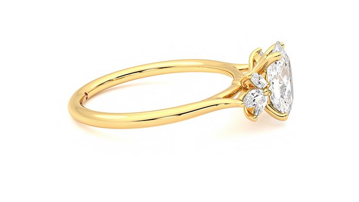Taylor & Hart Lantana Oval Engagement Ring 360 degree image 9