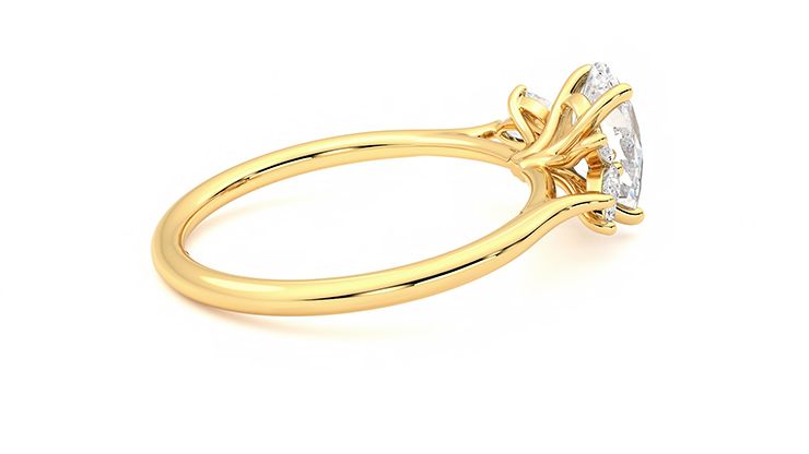 Taylor & Hart Lantana Oval Engagement Ring 360 degree image 11