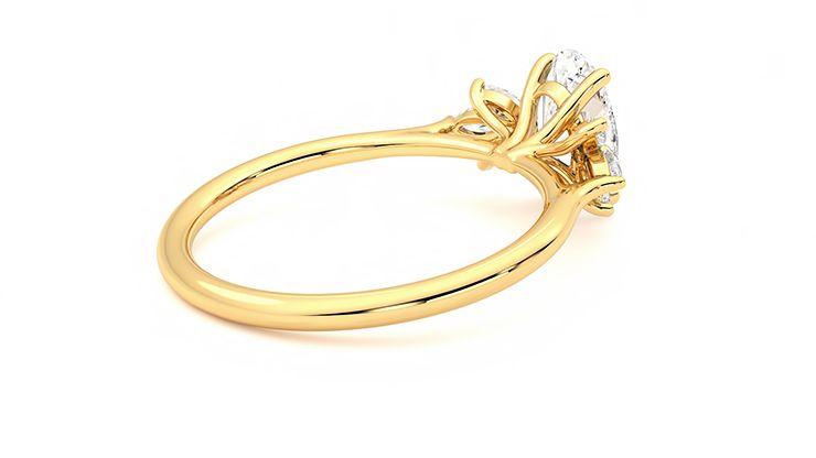 Taylor & Hart Lantana Oval Engagement Ring 360 degree image 12