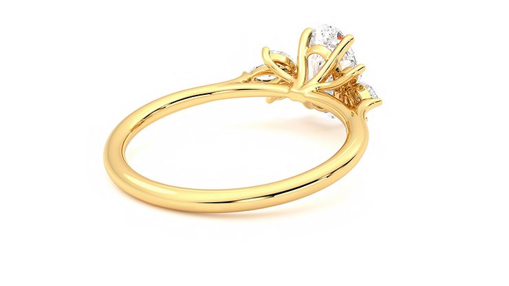 Taylor & Hart Lantana Oval Engagement Ring 360 degree image 13