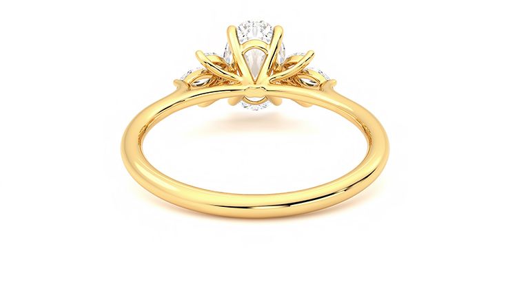 Taylor & Hart Lantana Oval Engagement Ring 360 degree image 15