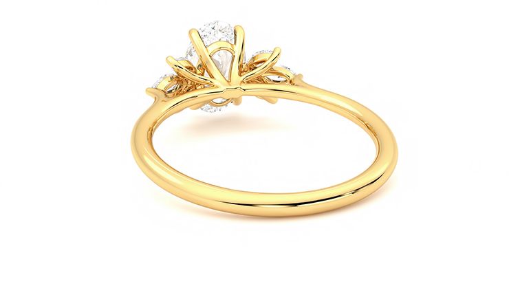 Taylor & Hart Lantana Oval Engagement Ring 360 degree image 16