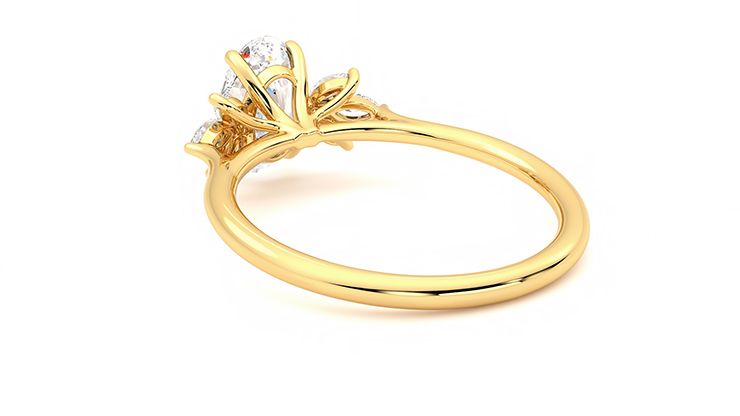 Taylor & Hart Lantana Oval Engagement Ring 360 degree image 17