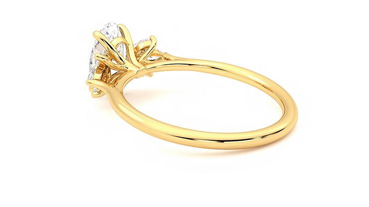 Taylor & Hart Lantana Oval Engagement Ring 360 degree image 18