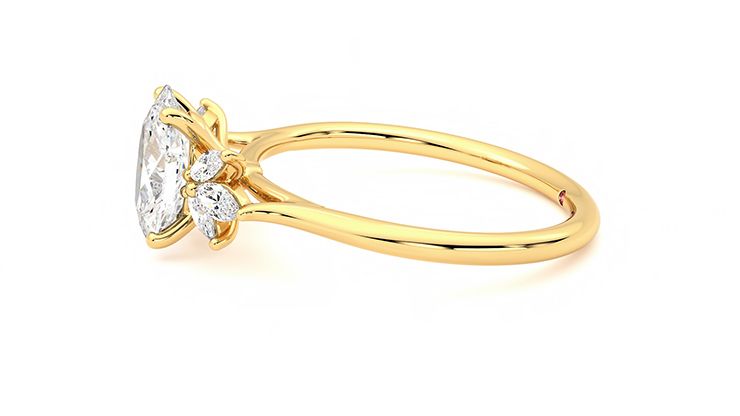 Taylor & Hart Lantana Oval Engagement Ring 360 degree image 21