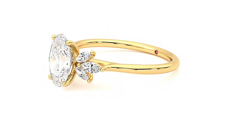 Taylor & Hart Lantana Oval Engagement Ring 360 degree image 23