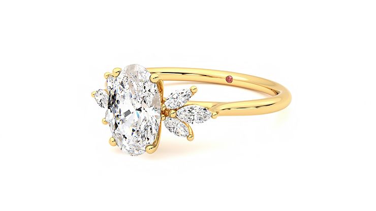 Taylor & Hart Lantana Oval Engagement Ring 360 degree image 25
