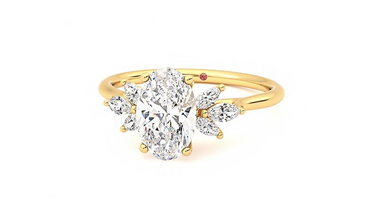 Taylor & Hart Lantana Oval Engagement Ring 360 degree image 27