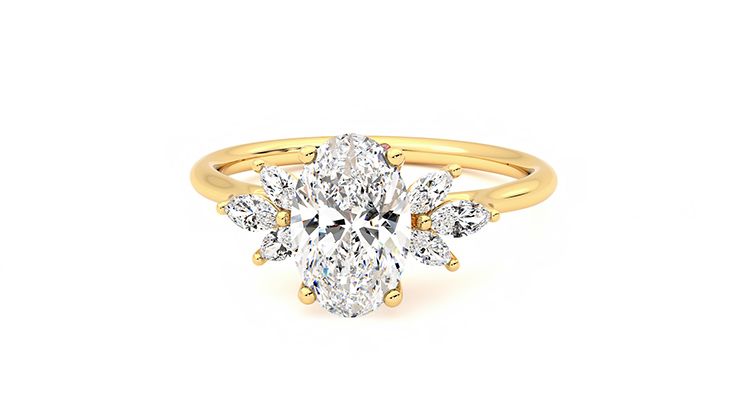 Taylor & Hart Lantana Oval Engagement Ring 360 degree image 28