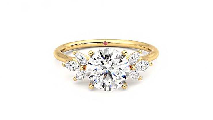 Taylor & Hart Lantana Round Engagement Ring 360 degree image 1