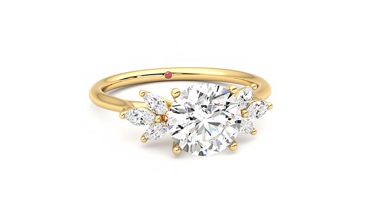 Taylor & Hart Lantana Round Engagement Ring 360 degree image 3