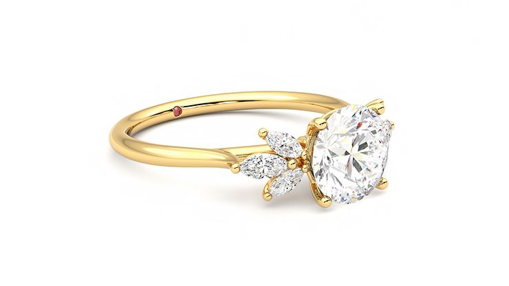 Taylor & Hart Lantana Round Engagement Ring 360 degree image 6