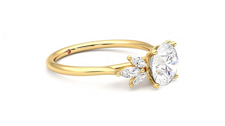Taylor & Hart Lantana Round Engagement Ring 360 degree image 7