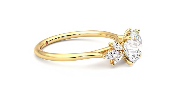 Taylor & Hart Lantana Round Engagement Ring 360 degree image 8