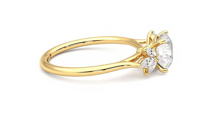 Taylor & Hart Lantana Round Engagement Ring 360 degree image 9