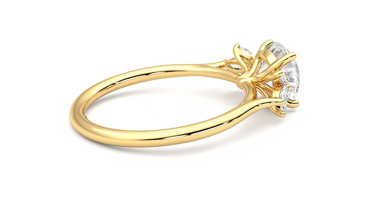 Taylor & Hart Lantana Round Engagement Ring 360 degree image 11