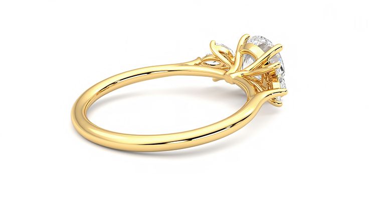 Taylor & Hart Lantana Round Engagement Ring 360 degree image 12